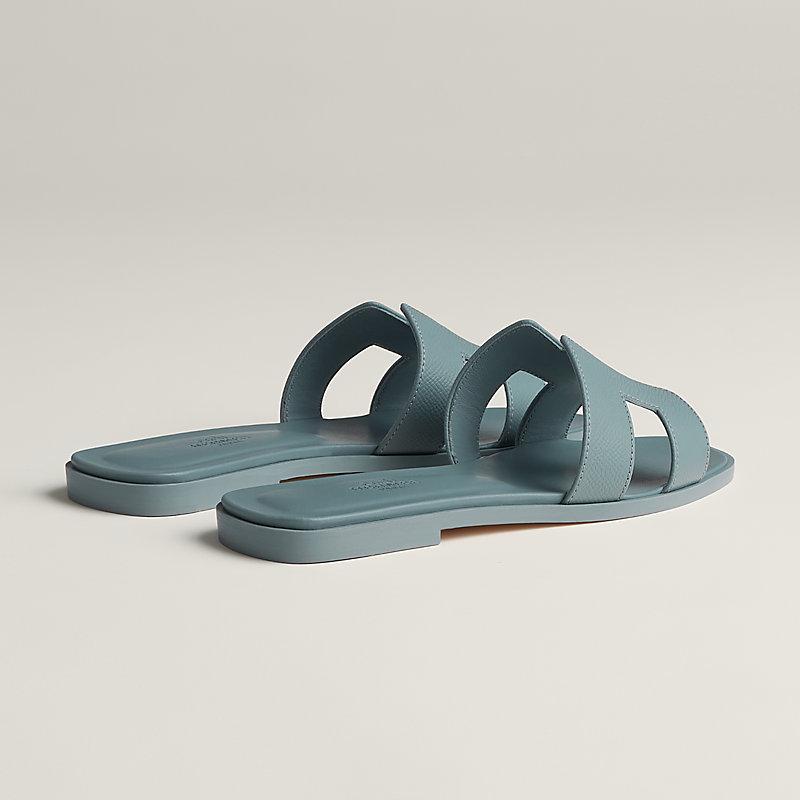 Giày Hermes Oran Sandal Nữ Xanh Dương Pastel